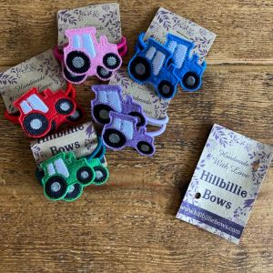 Hillbillie Bows Tractor Hair Bobbles