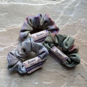 Hillbillie Bows Tweed Check Hair Scrunchie